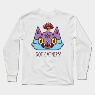 Psychedelic cat design Long Sleeve T-Shirt